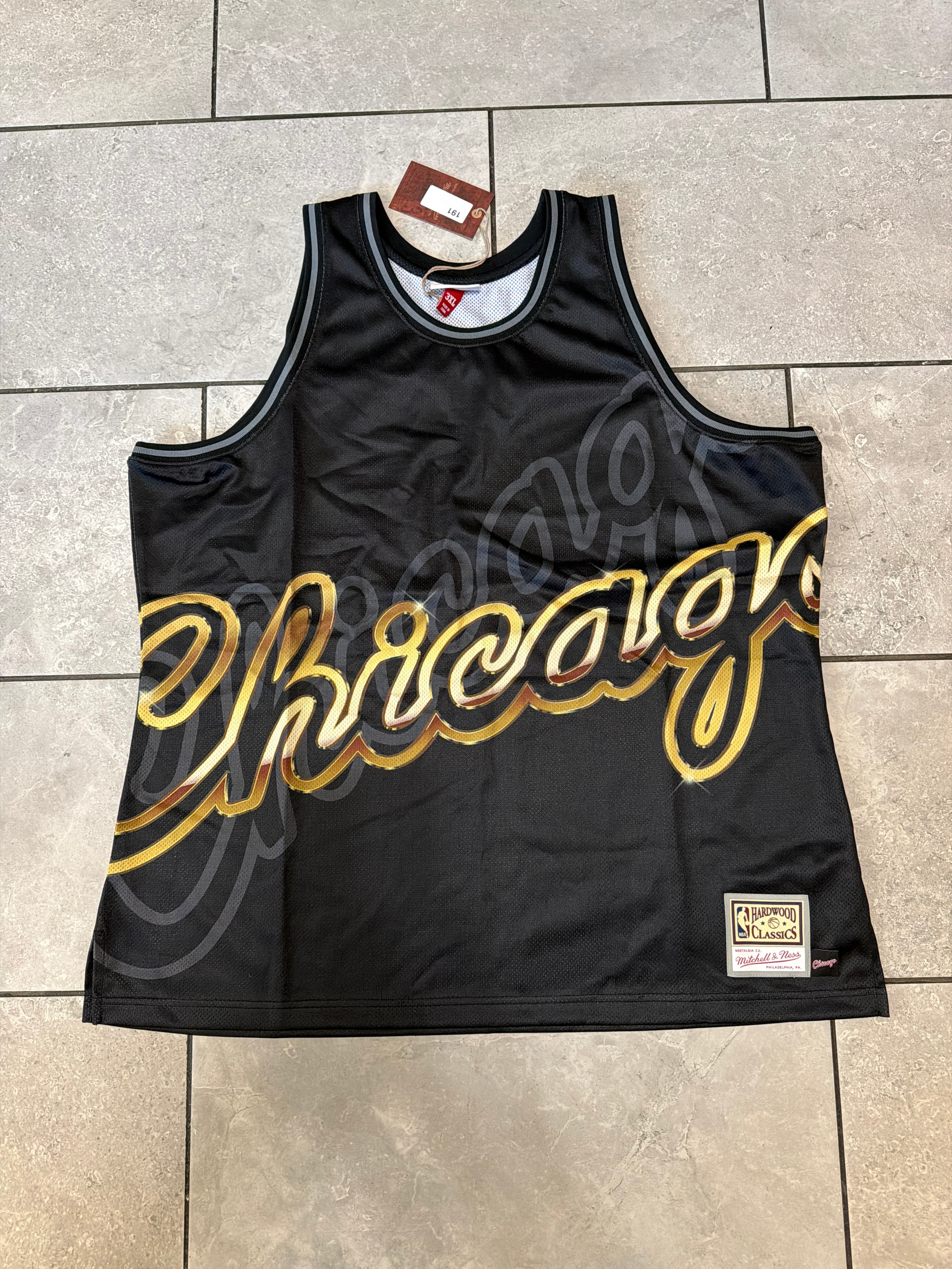 Chicago Bulls Mitchell & Ness Black/Gold Tank Top