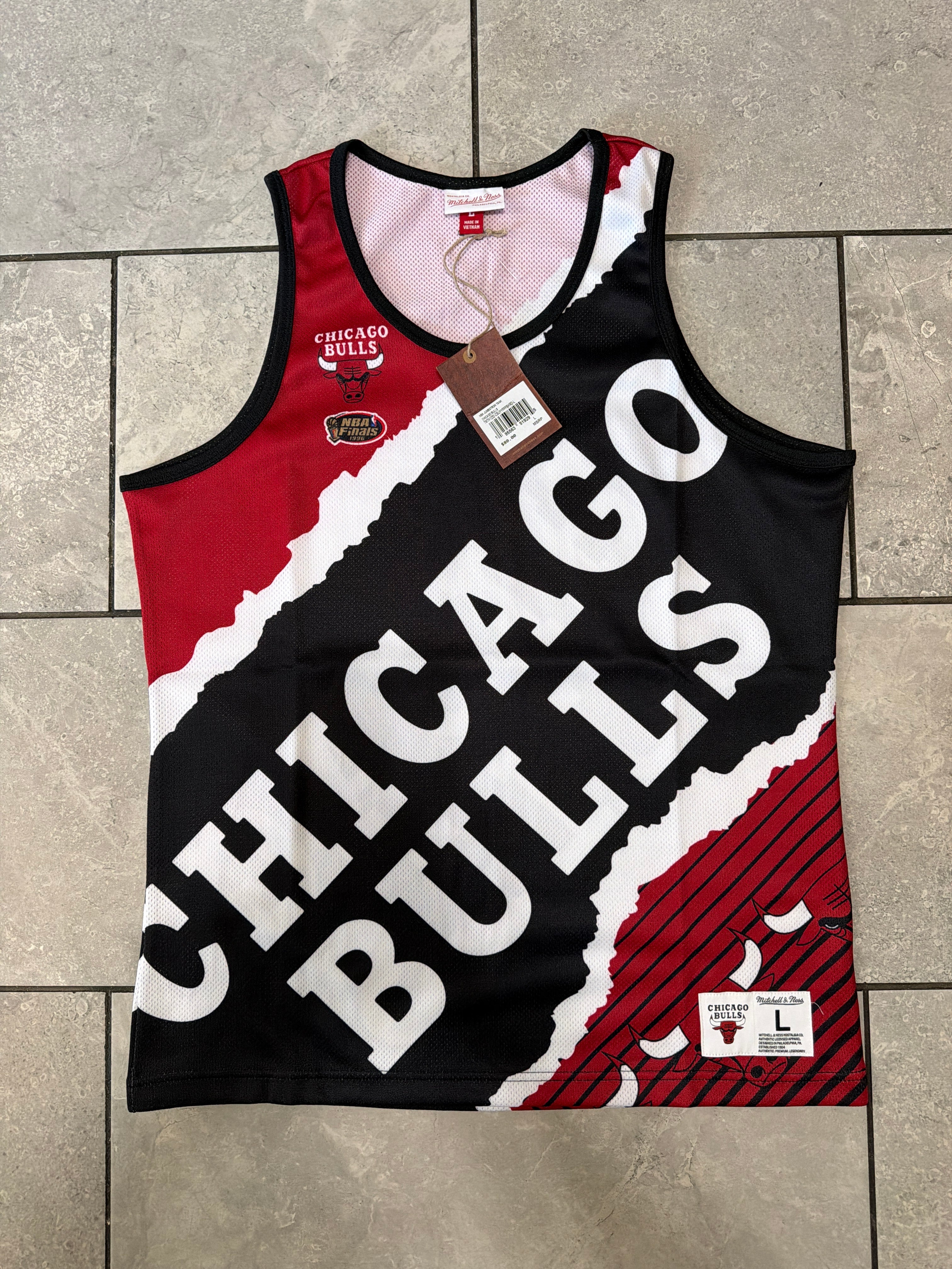 Chicago Bulls Mitchell & Ness Red/Black NBA Finals 1996 Tank Top